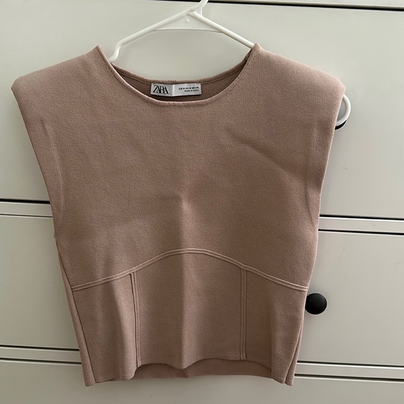 Zara Crop Top with Boning and Shoulder Pads - Picture 2 of 7